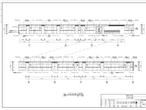  走道立面cad施工图 