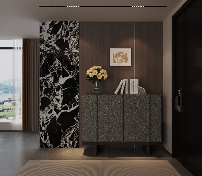 现代意式玄关 边柜 玄关柜3d模型