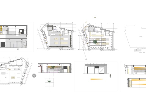  酒水零售商店平面图cad施工图 