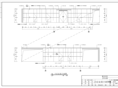  走道立面cad施工图 
