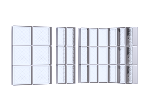 玻璃砖隔断su模型