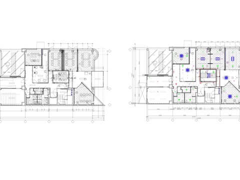 办公室平面图纸cad施工图cad施工图