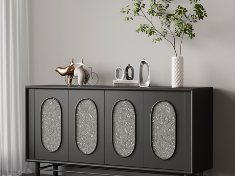 现代意式玄关柜su模型