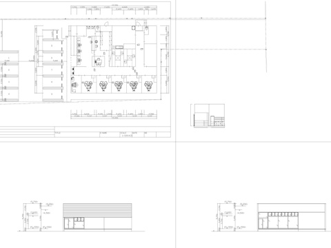  牙科诊所平面图纸诊所立面图纸 医院 手术室平面cad施工图 