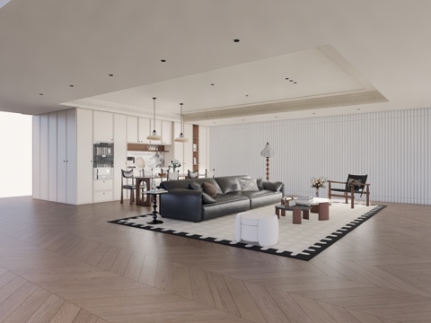 家装 衣帽间 餐厅 卧室 客厅 客餐厅su模型