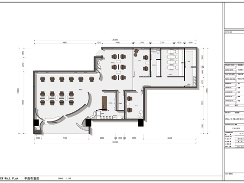 理发店人气发型屋造型设计发型师美发沙龙剪发cad施工图