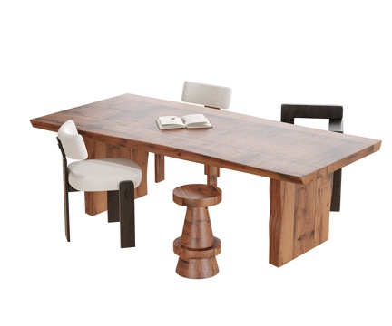 现代餐桌椅 餐椅 餐桌su模型