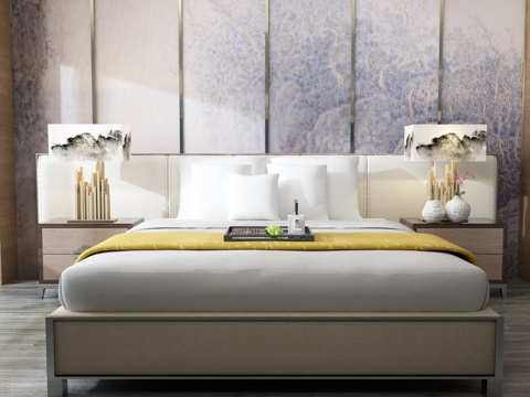 现床具组合3d模型