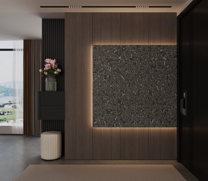 现代意式玄关 玄关柜su模型