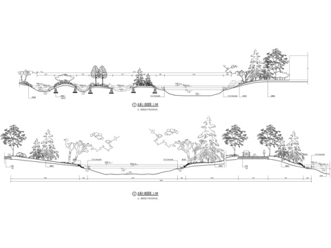 水系剖面图节点CAD施工图cad施工图