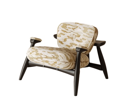 中古风单人沙发su模型