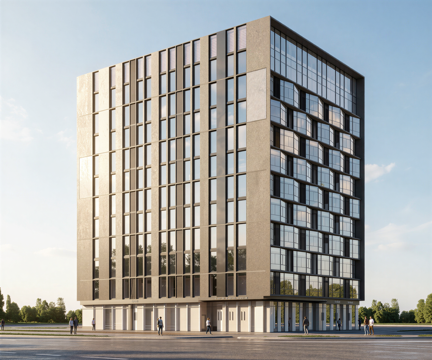 多层办公楼 现代产业园 多层办公 厂房 产业园 办公楼su模型