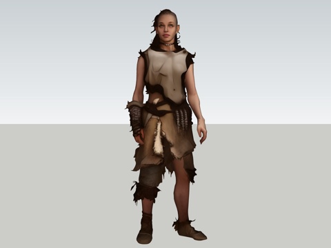 废土风 荒野生存者 3D 角色模型su模型