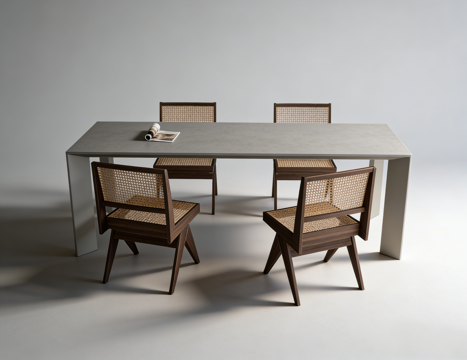 侘寂休闲桌椅su模型