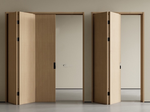 现代折叠门 实木折叠门 阳台折叠门 隔断折叠门 推拉门su模型