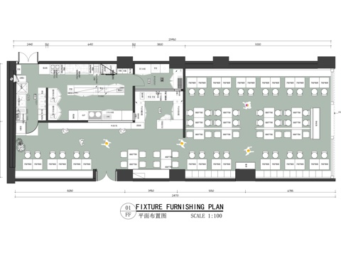 美奈小馆泰国菜快餐厅佛山岭南店cad施工图