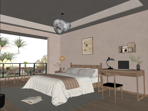 餐厅 书柜 卫生间 家装 台灯 卧室su模型