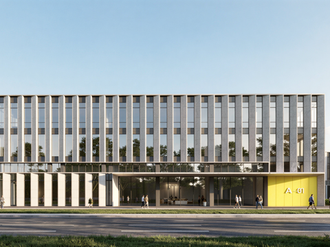 多层厂房 现代产业园 多层办公 厂房 产业园 办公楼su模型