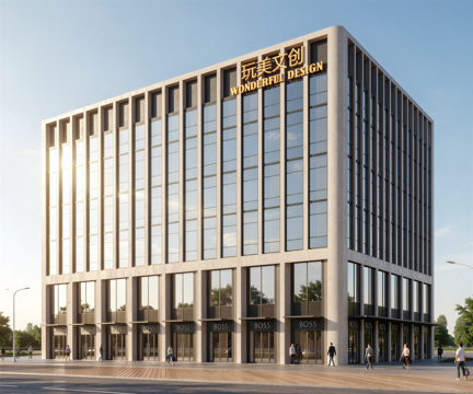 多层办公楼 现代产业园 多层办公 厂房 产业园 办公楼su模型