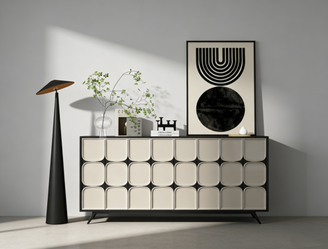 现代装饰柜su模型