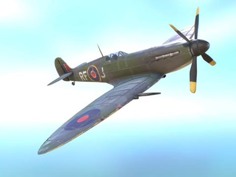 超级马林喷火战斗机su模型