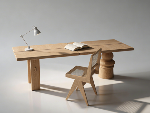 侘寂书桌su模型