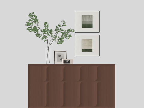 现代装饰柜su模型