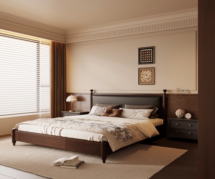 法式中古风卧室su模型