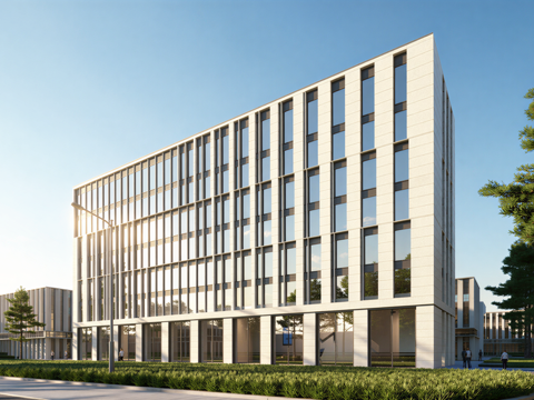 多层厂房 现代产业园 多层办公 厂房 产业园 办公楼su模型