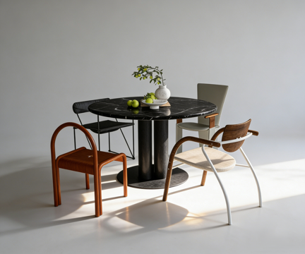 现代书桌餐桌su模型