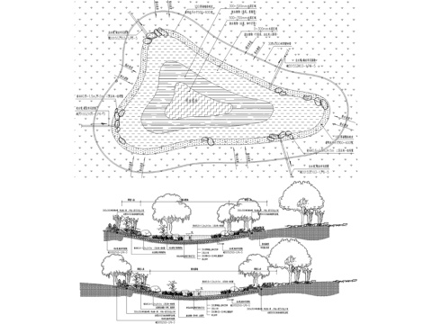 雨水湿地节点CAD施工图cad施工图