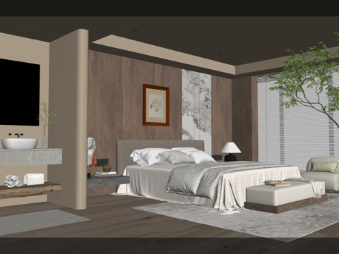 卫生间 卧室 台灯 家装 餐厅su模型