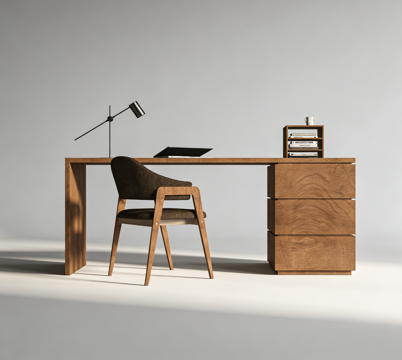 现代书桌su模型