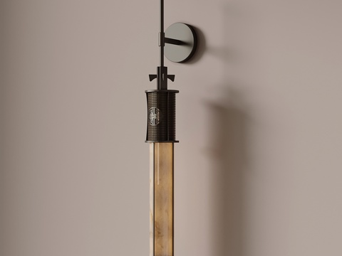 新中式壁灯su模型