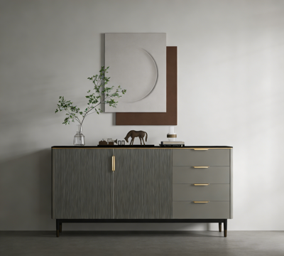 现代装饰柜su模型