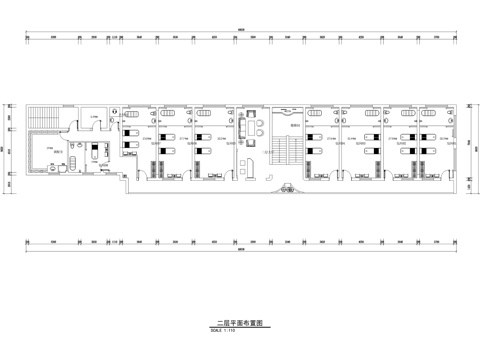 按摩推拿室美容理疗平面系统图室内工装CAD施工图cad施工图