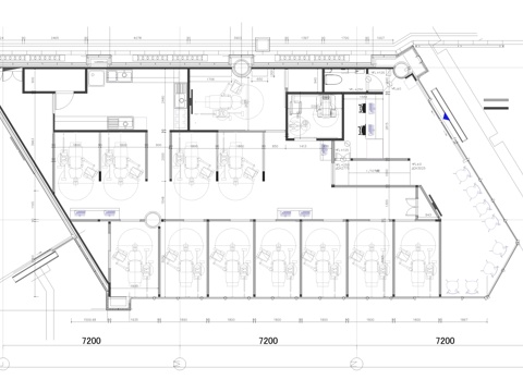 牙科诊所 医院 手术室 门诊平面图cad施工图