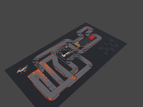 JMK约翰马丁卡丁车新赛道su模型