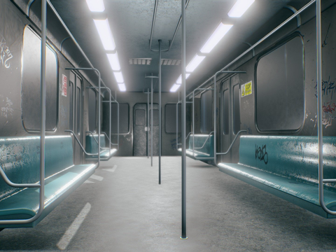 地铁列车内部su模型