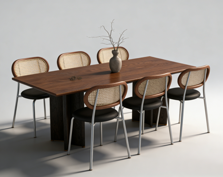 中古餐桌su模型