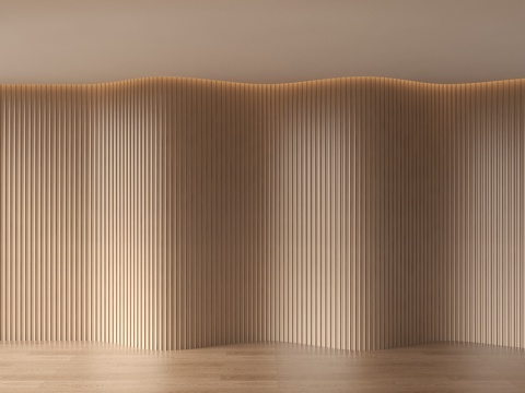 木饰面 弧形格栅 弧形长城板 弧形木饰面 弧形背景板 长城背su模型