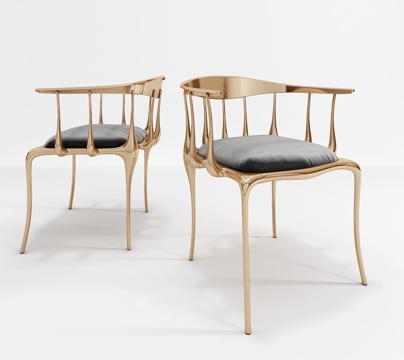 新中式餐椅 休闲椅 单人椅 新中式椅 扶手椅 新中式餐椅3d模型