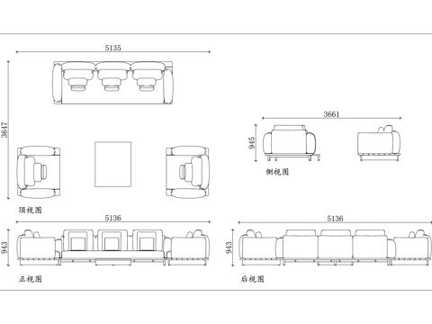 会客沙发 客厅沙发 接待沙发 厅堂沙发 待客沙发cad施工图