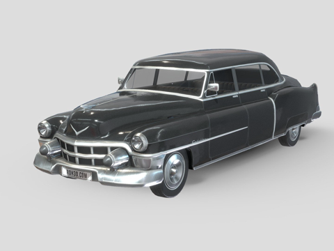 低多边形 汽车  凯迪拉克 75 轿车 1953su模型