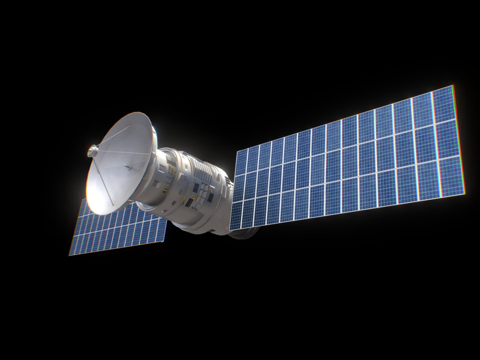 简单 卫星 低多边形su模型