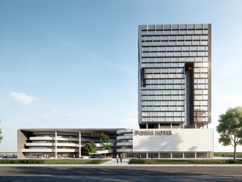 现代酒店 高层酒店 多层酒店 旅馆 酒店建筑su模型