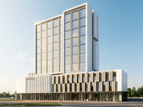 现代酒店 高层酒店 多层酒店 旅馆 酒店建筑su模型