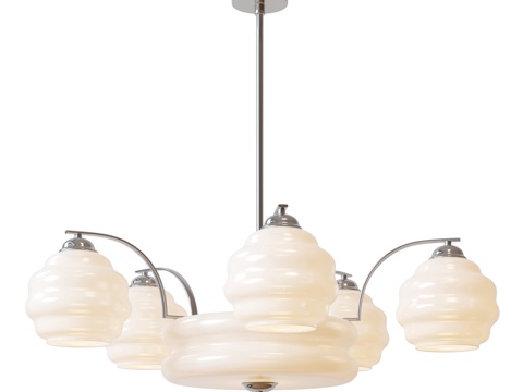 现代法式吊灯 多头吊灯 金属吊灯 客厅吊灯 卧室吊灯su模型