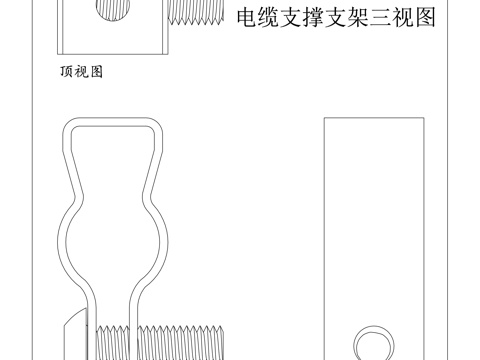 电缆托架 线缆支架 电缆固定架 电线支撑架 电缆托臂cad施工图