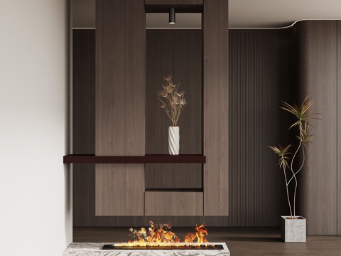 现代意式玄关 隔断su模型